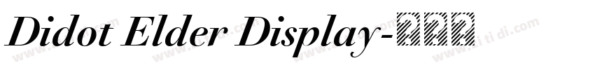 Didot Elder Display字体转换